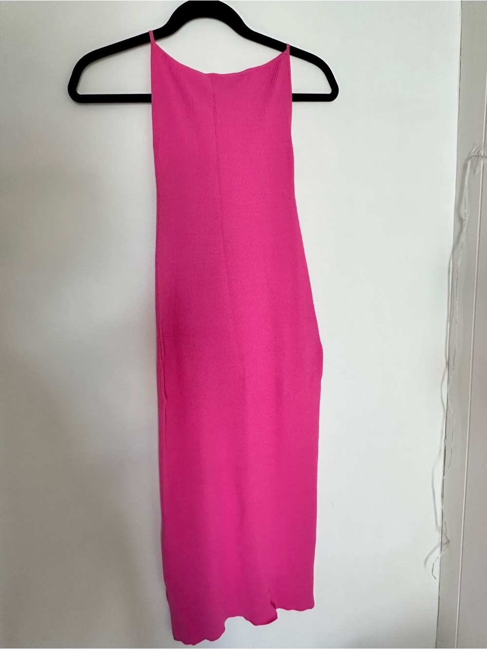 Sleeveless Hot Pink Slip Dress